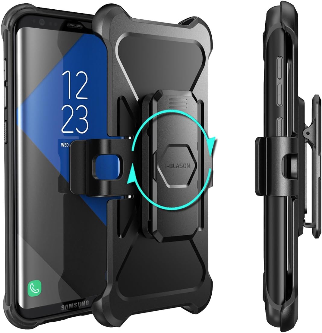 i-Blason Transformer Series Case for Galaxy S8+ Plus, [Kickstand] [Heavy Duty] [Dual Layer] Holster Cover with [Locking Belt Clip] for Samsung Galaxy S8+ Plus 2017 Release (White)