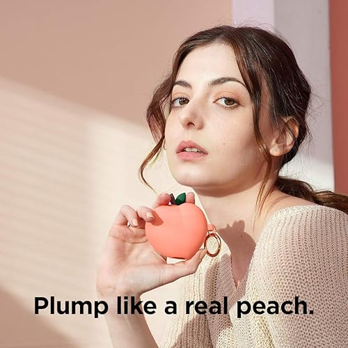 Miniatura 2 de elago Peach - Funda compatible con Apple AirPods, diseño 3D con llavero (melocotón) [patente registrada en Estados Unidos] Melocotón,Rojo