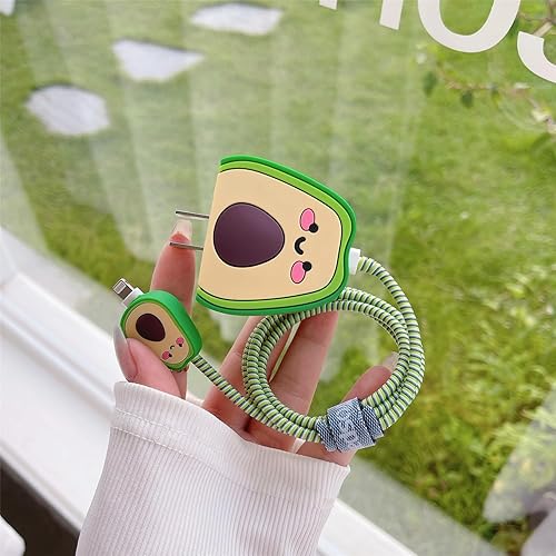 Miniatura 5 de Bonita funda protectora 3D para cargador con diseño de caricaturas, compatible con adaptador de corriente USB-C de 20 W de Apple y cable Lightning,