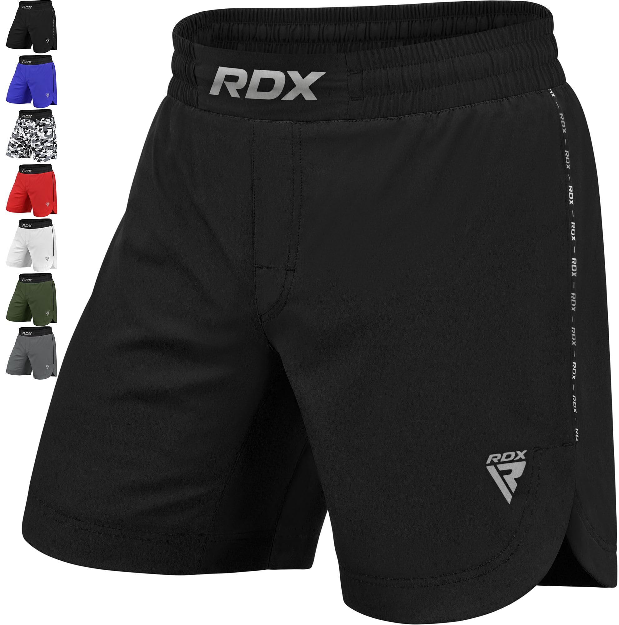 MMA Shorts for Training and Kick Boxing, Trunks for Bodybuilding Cage Fighting Muay Thai BJJ Grappling and Combat Sports, Adult & Kids Workout Clothing Inner Pocket and Drawstring for Martial Arts