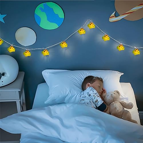 Miniatura 2 de Guirnalda de luces nocturnas de tortuga de 5.4 ft, funciona con pilas, 10 luces LED para niños, dormitorio, hogar, fiesta, cumpleaños, decoración
