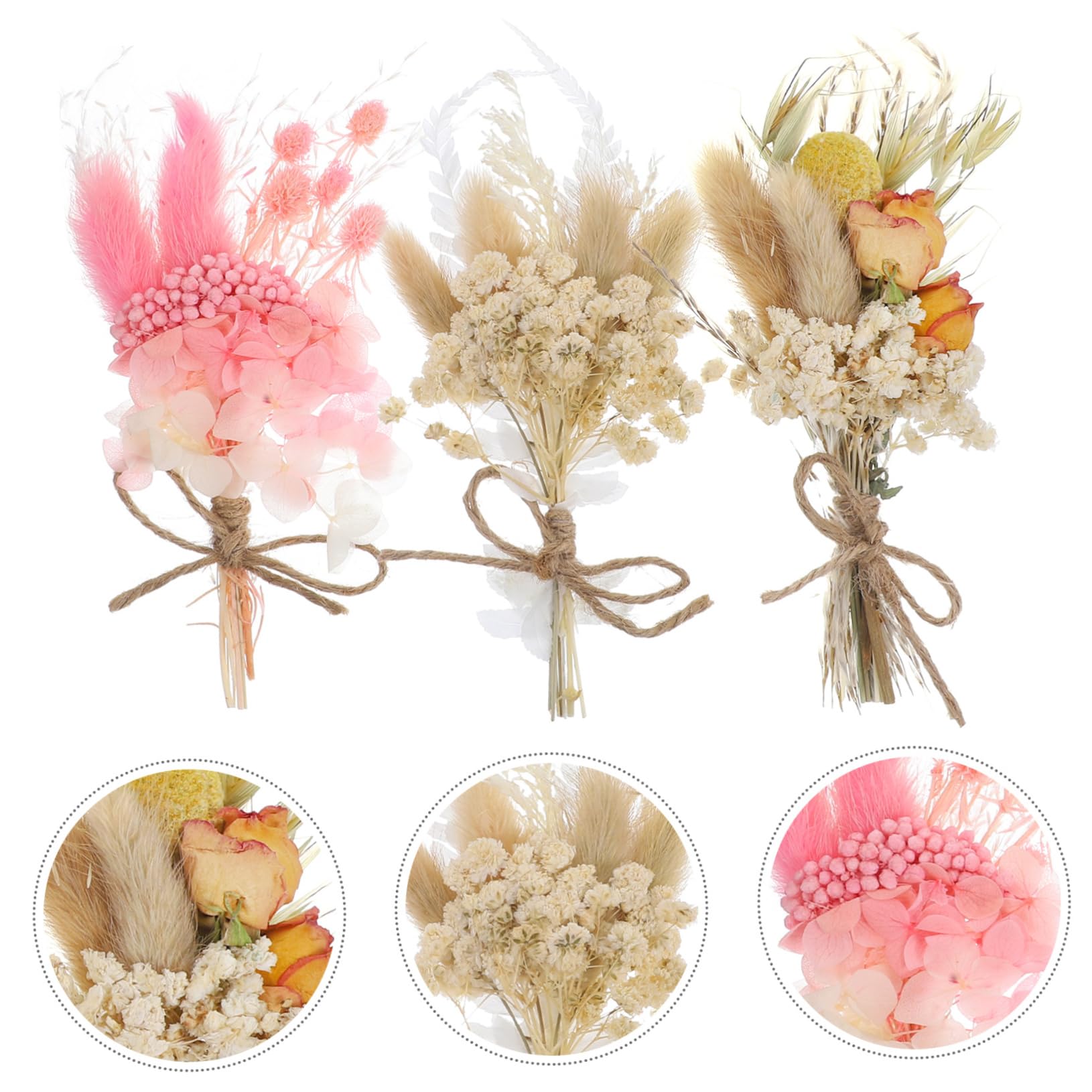 Alipis 2 Sätze Mini Trockenblumenstrauß Teiliges Dekorative Getrocknete Blumen Für Hochzeiten Partys Und Wohnkultur Pflegeleicht Für Fotos Und Kreative Arrangements 6 Stück * 2