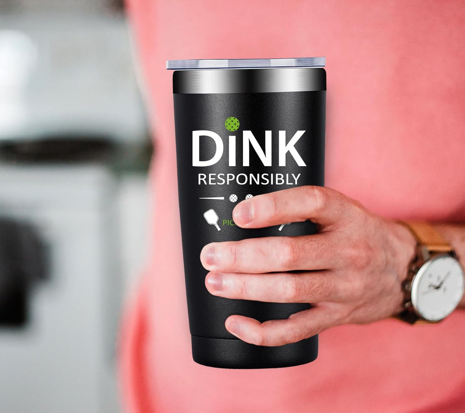 Fufandi Pickleball Gifts for Men Women - Pickle Ball Dink Responsibly - Christmas, Birthday Gifts for Pickleball Lovers Player Coach - Tumbler Cup 20oz - Image 7