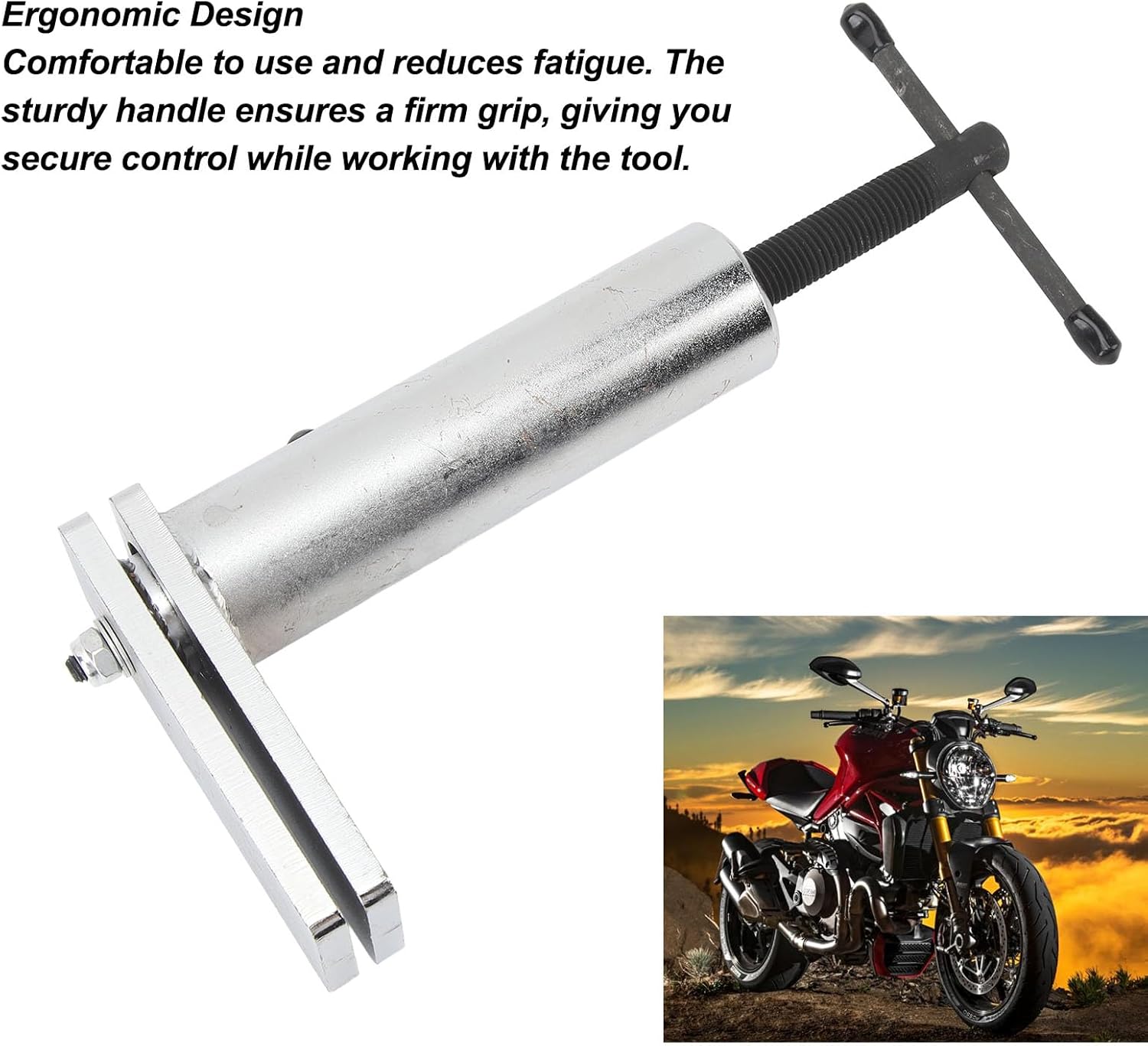 Heavy Duty Brake Caliper Tool | Multi Piston Compression Tool for Motorcycle/ATV/Compact Truck | Brake Pad Spreader with Ergonomic Handle & High Accuracy Cylinder