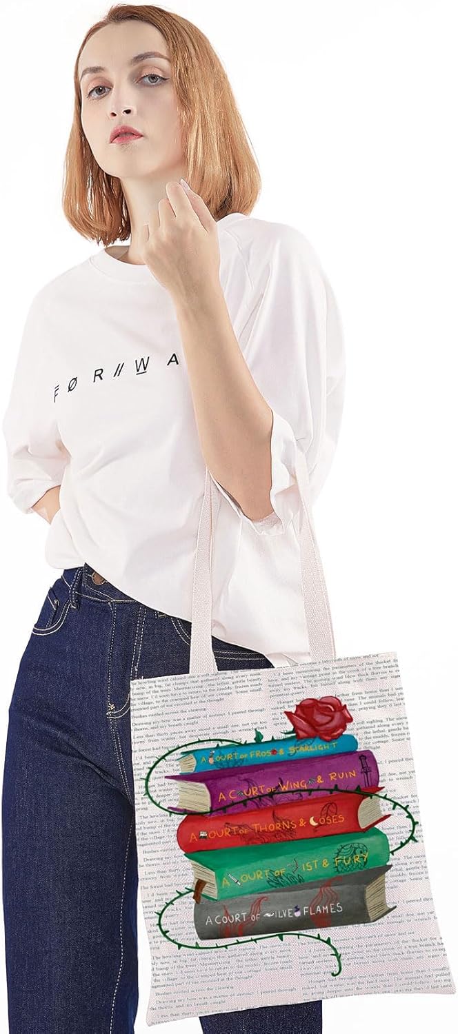 WZMPA Fantasy Book Tote Bag Novels Fans Gift Fiction Novel Series Canvas Shoulder Bag Author Support Gift - Image 4