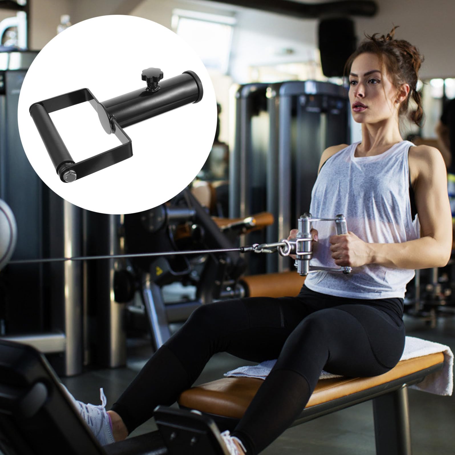 Attacco T Bar Row per Bilanciere Nero, Barra Allenamento | Acciaio Resistente, Uso Casa e Palestra, per Appassionati Fitness, Supporto Heavy Duty