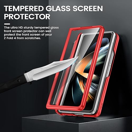 Miniatura 6 de VEGO Funda para Z Fold 4 con Soporte para S Pen, con Protección de BisagraSoporte Giratorio de 360 GradosCubierta Deslizante de CámaraProtector de