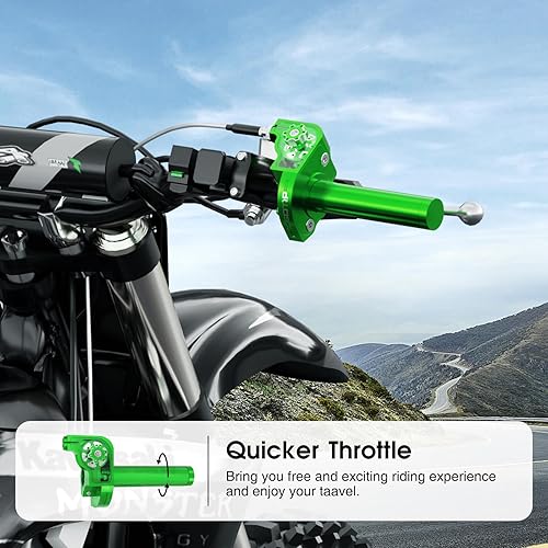 Miniatura 6 de ZSDTRP Cable de acelerador de agarre del acelerador para motocicleta, 0.866 in, universal, de aluminio, CNC, acelerador, empuñaduras giratorias,