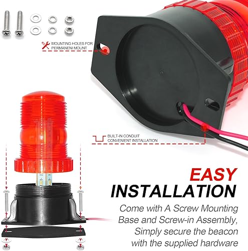 Miniatura 4 de 30 luces LED para carretilla elevadora, luces estroboscópicas de emergencia rojas de advertencia 30 W DC10-110 para carretillas elevadoras, camiones