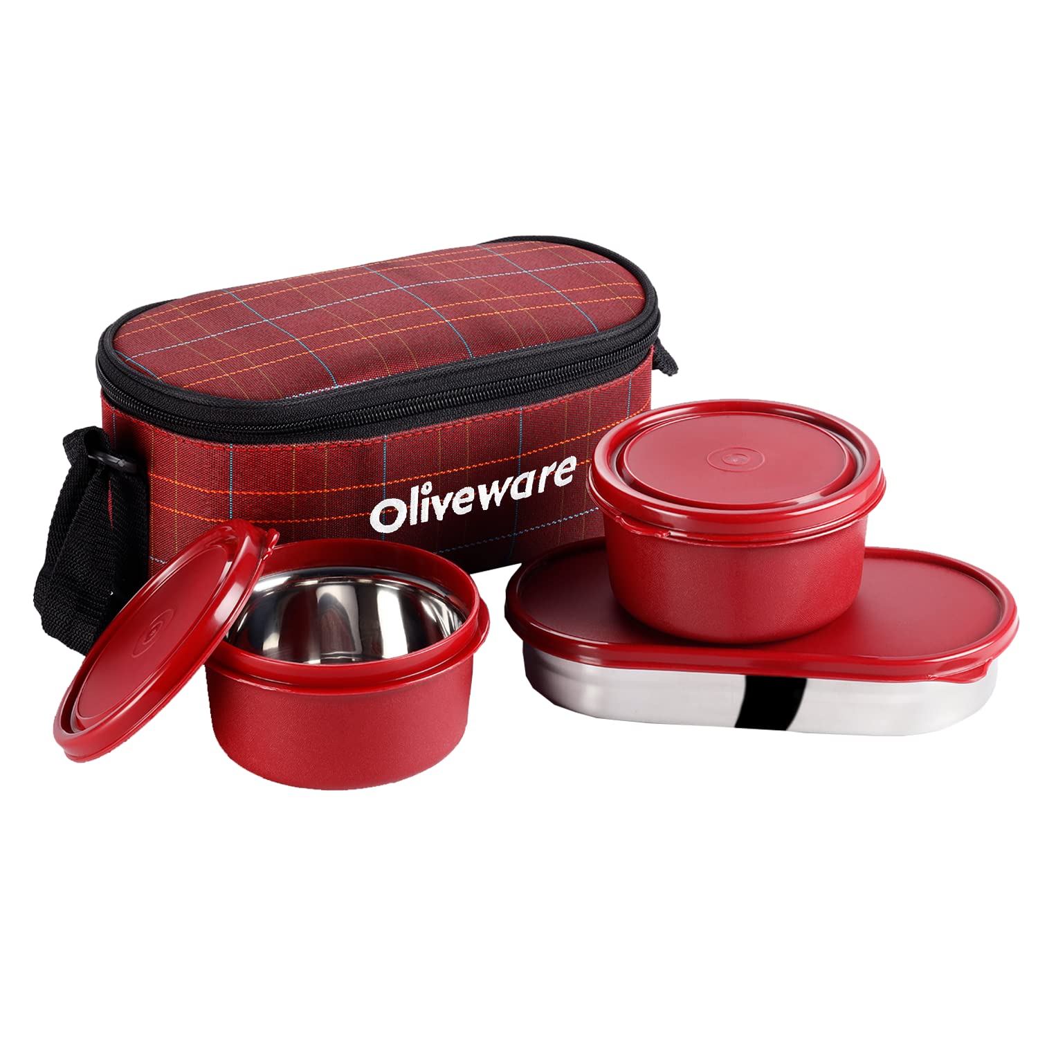 Buy SOPLOLIVEWARE Hazel Lunch Box, Leak Proof & Microwave Safe, 3