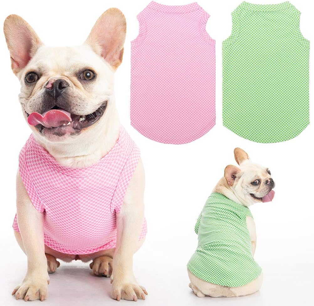 Dog Cooling Shirt 2 Packs Soft Breathable Instant T Shirts