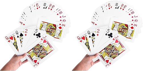 Miniatura 6 de Baraja Jumbo cubierta de tarjetas grandes, diversión en conjunto, juego completo de Póquer, Medidas 5" x 7»