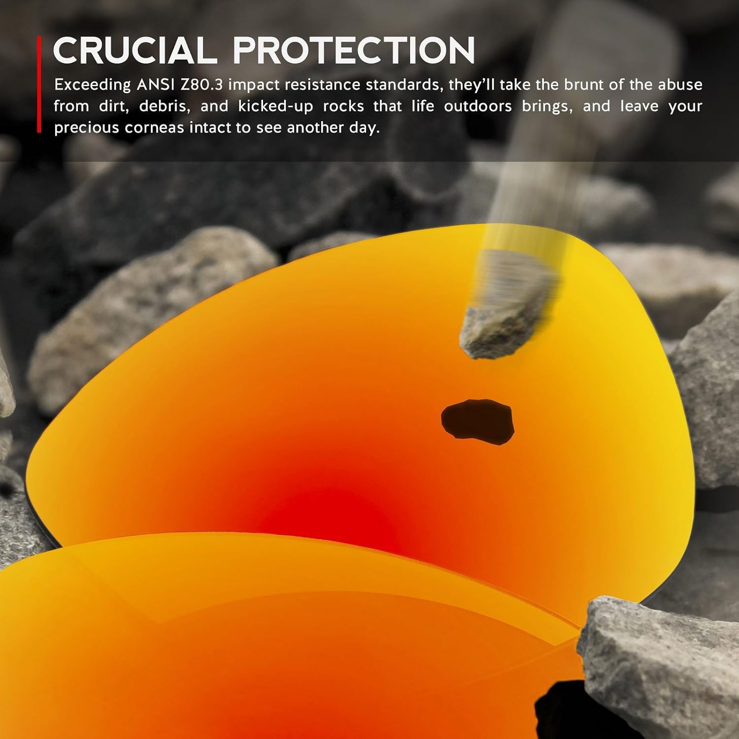 Revant Replacement Lenses for Oakley Monster Pup Sunglasses - Non-Polarized Mirrored Fire Red