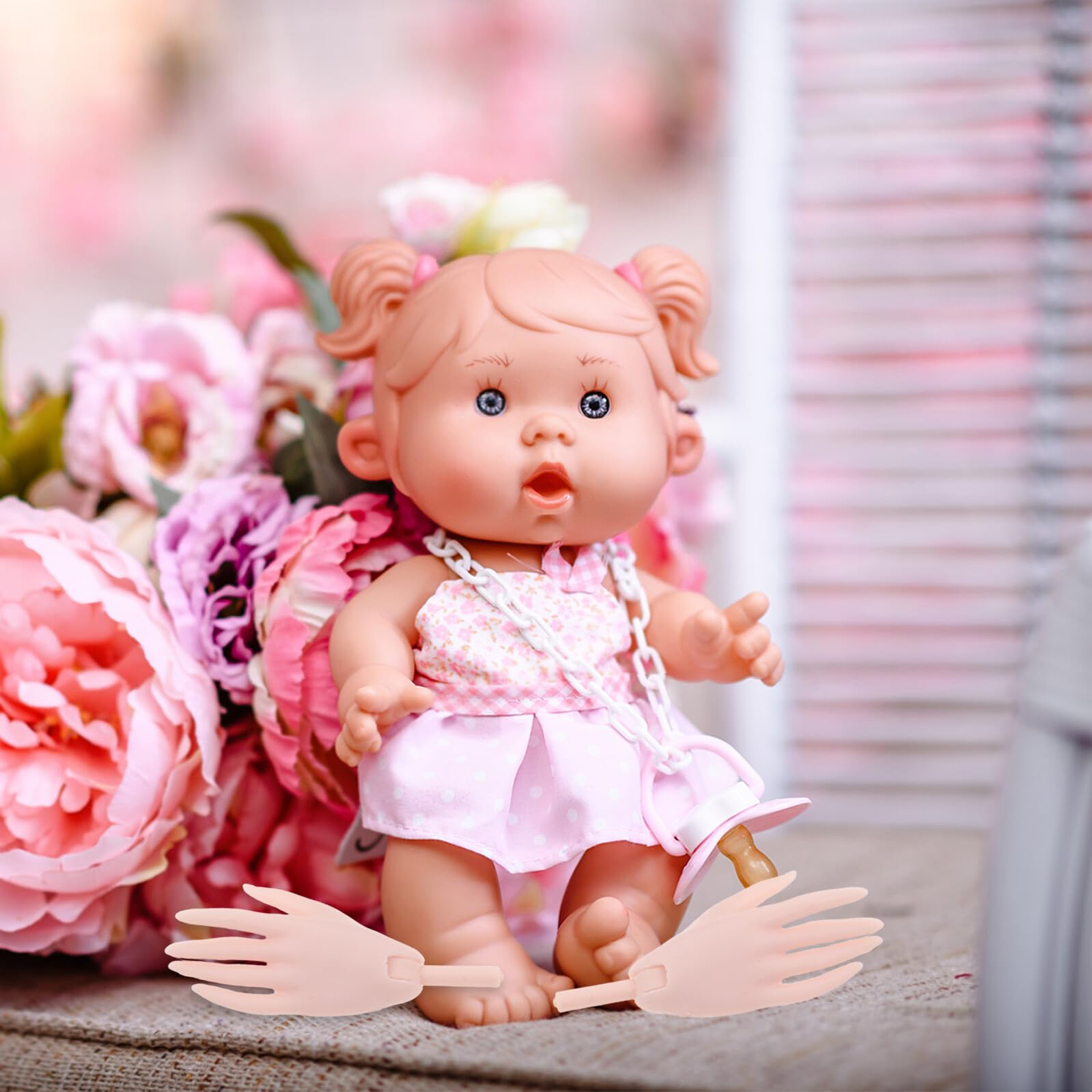 Gogogmee Modelo de Mano de Plástico Fácil de Instalar Piezas de Accesorios de Mano para Muñecas y Figuras de Acción Adecuado para Decoración de Festivales y Colección de Juguetes