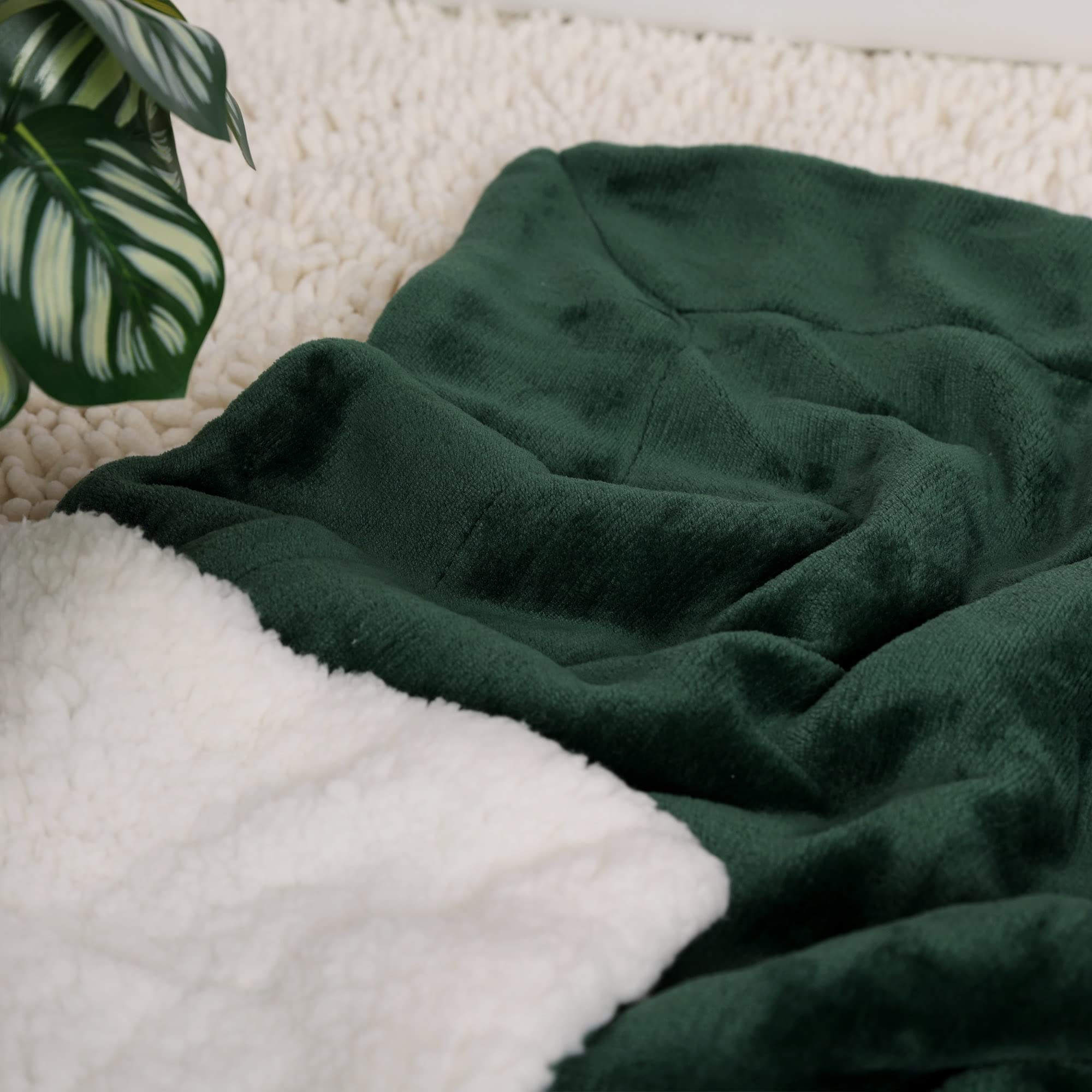NANPIPER Coperta in morbido pile per neonati, per l'inverno (verde oliva, 76,2 x 101,6 cm)