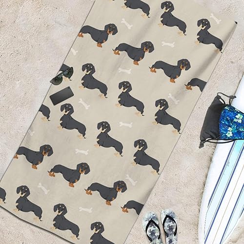 Miniatura 9 de SUNUAN Corgi - Toalla de playa de microfibra de gran tamaño de secado rápido, para regalo, toallas de playa gruesas sin arena, para niños, adultos,