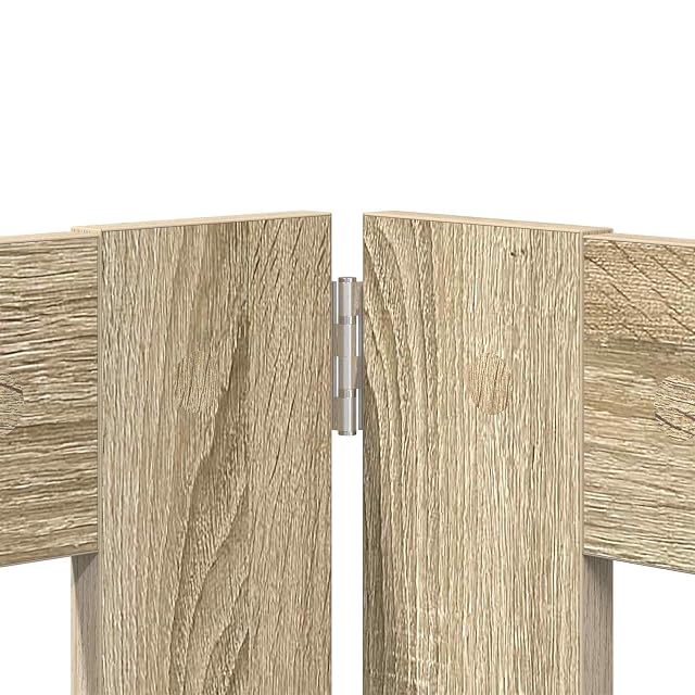 Foto 6 de 8 de vidaXL Puerta para Perros Plegable con Soportes 4 uds. Roble Sonoma