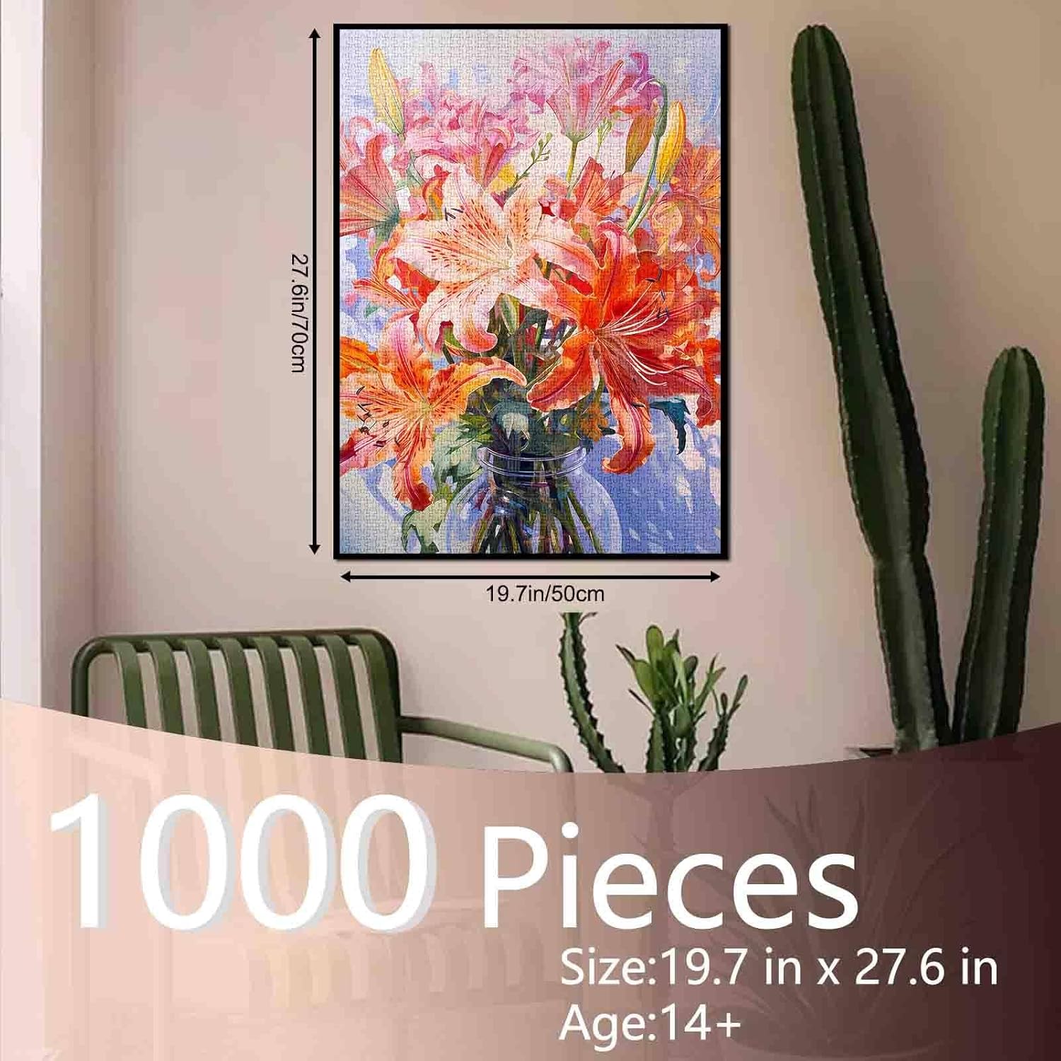 1000 Piece Jigsaw Puzzles for Adults, Colorful Blooming Flowers Jigsaw Puzzles，Colorful Flowers Puzzle，Challenging Family Activity Perfect for Game Nights，Floral Puzzle Wall Art Decor