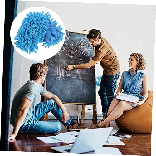 Miniatura 2 de 4 guantes de microfibra para pizarra blanca de chenilla, para limpieza de tablas de microfibra, limpiadores de pizarra de borrado en seco,