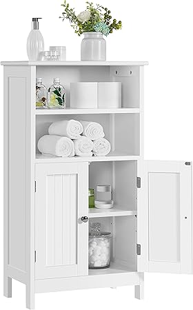 Amazon.com: Yaheetech Bathroom Floor Cabinet, Free Standing Cabinet ...