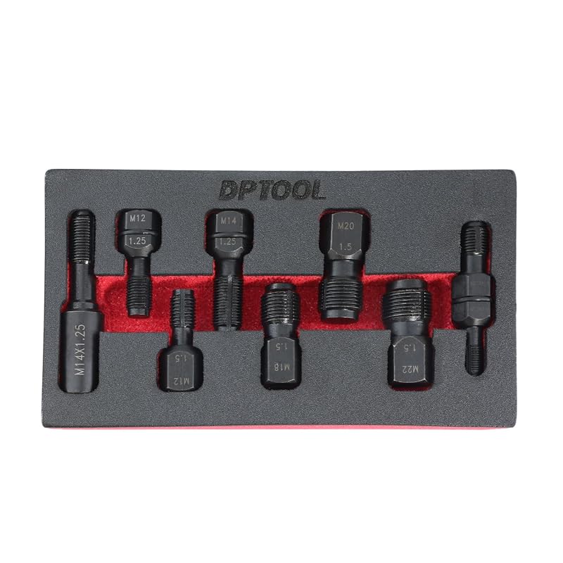 Kit de Reparo de Rosca de Vela de Ignição e Sensor de Oxigênio DPTOOL P9029 com 8 Peças