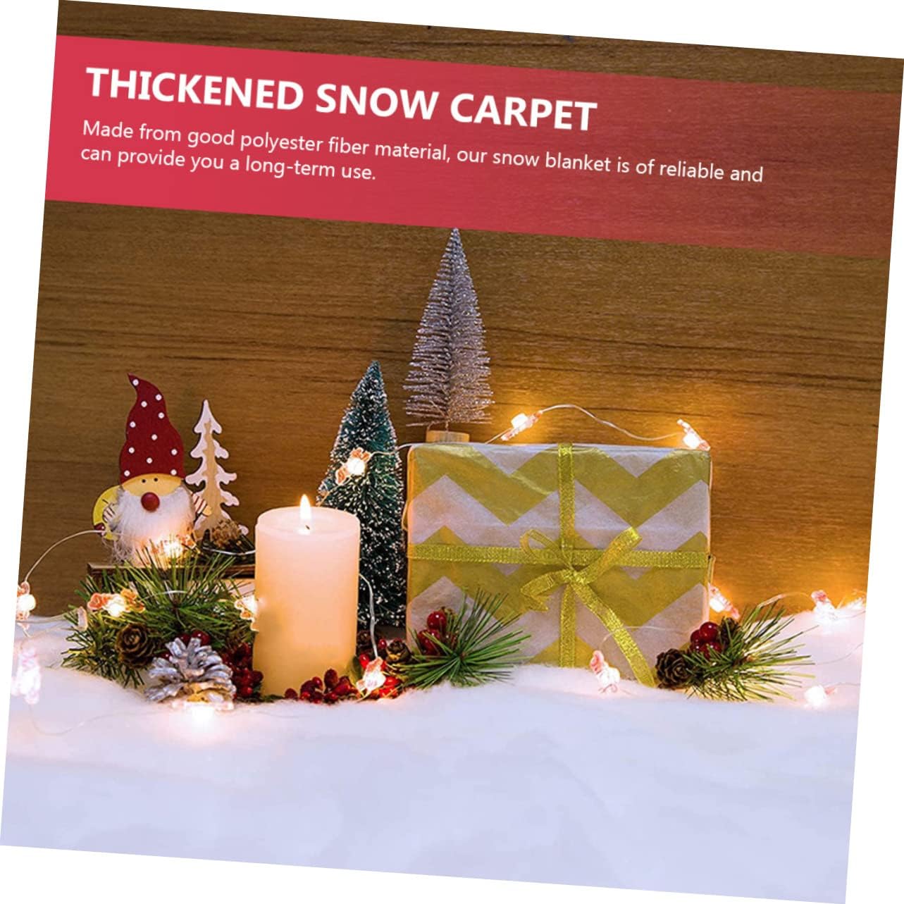 2pcs Artificial Snow Blankets Fluffy Fake Snow for Christmas Decor for Displays Holiday Parties and Crafting for Rustic and Farmhouse Styles