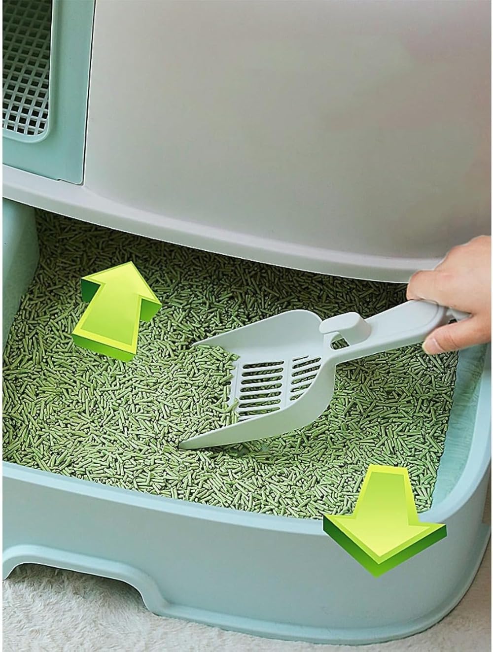 猫トイレ ドーム型 猫用トイレ本体 清潔 掃除しやすい 飛び散らない 足に砂残らない フルカバー 大型猫 臭い防止 折りたたみ スコ