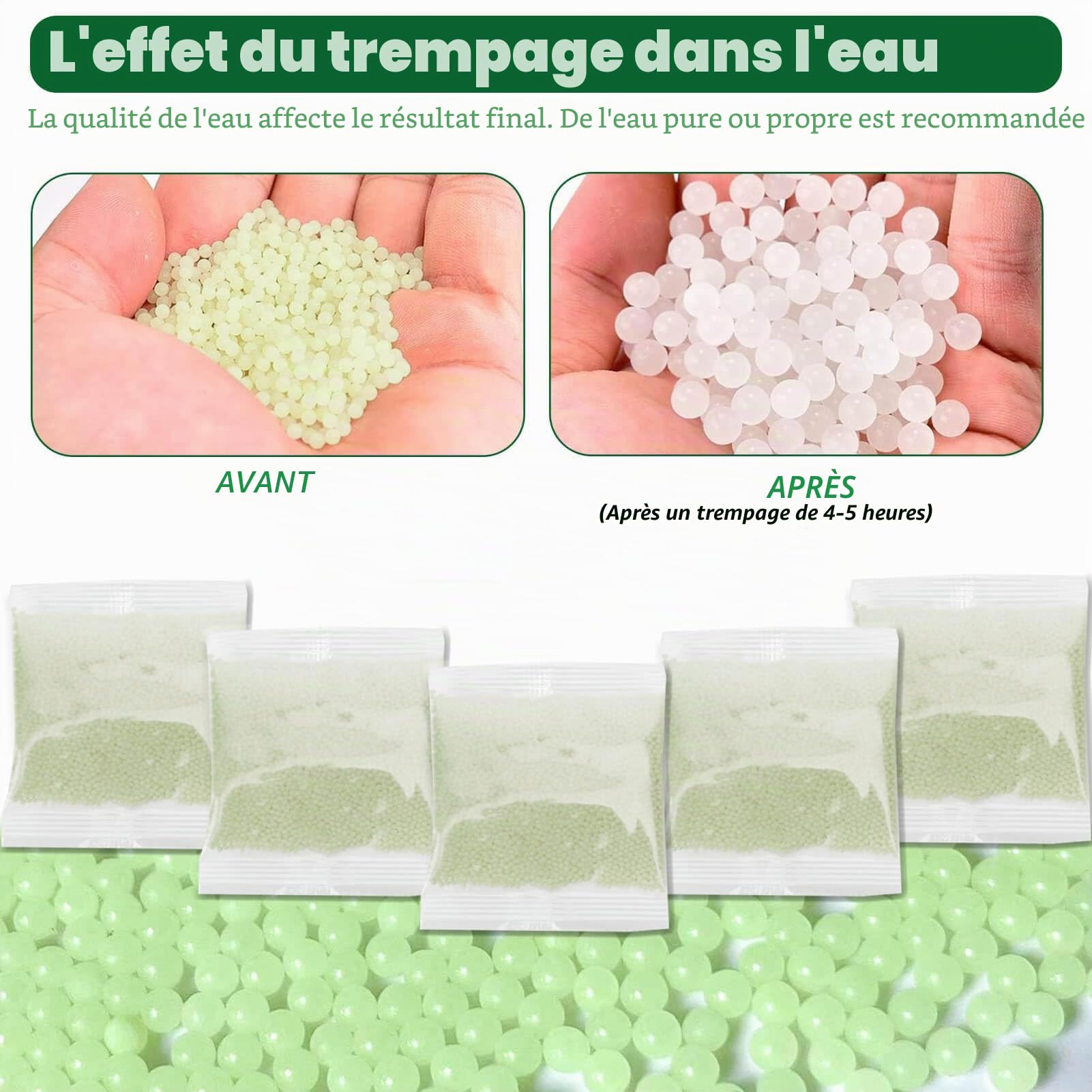 Gel Blaster Munitions Glow in the Dark pour adolescents et adultes à partir de 14 ans