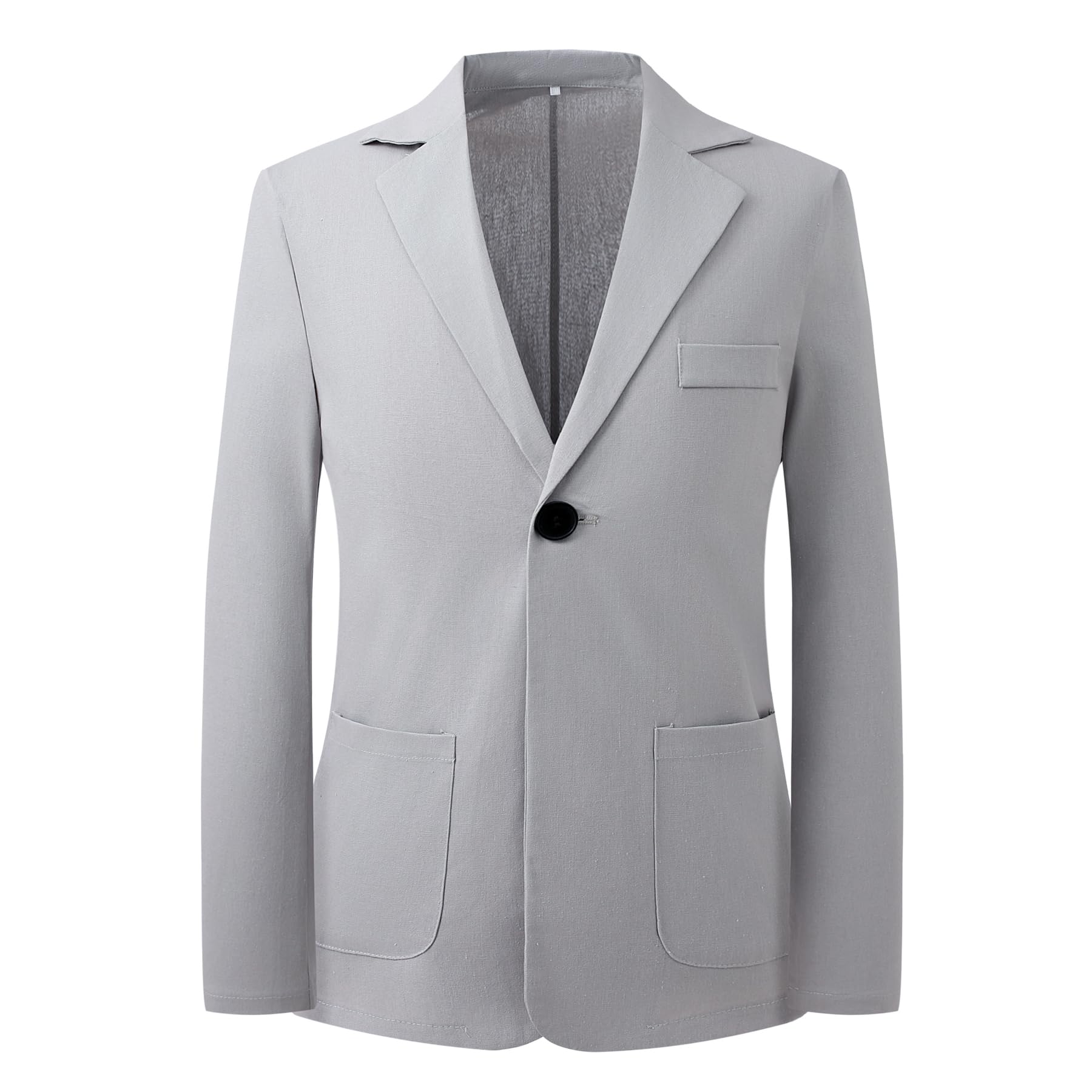 YFFUSHI Sakko Herren Leicht Casual Sporty Blazer Jacke Regular Fit 1 Knofe Leinen Anzugjacke