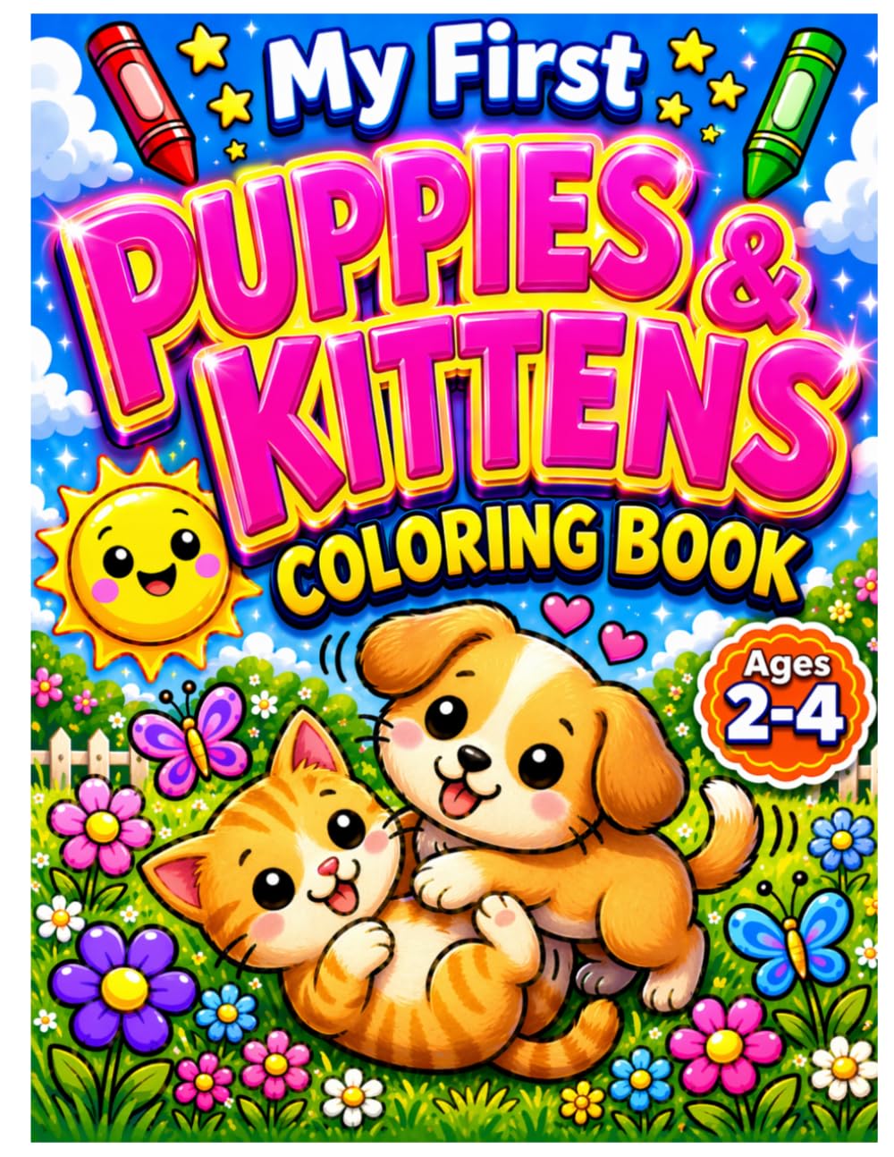 My First Puppies & Kittens Coloring Book for Ages 2-4 (My First Animal Coloring Books)