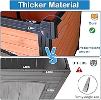 Vista 6 de FunXplore Casa aislada para perros al aire libre, resistente a la intemperie, 43.3 pulgadas de largo, perrera grande de 6 lados, espuma de invierno