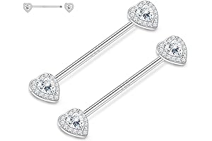 14G Titanium Nipple Rings Barbells 18mm