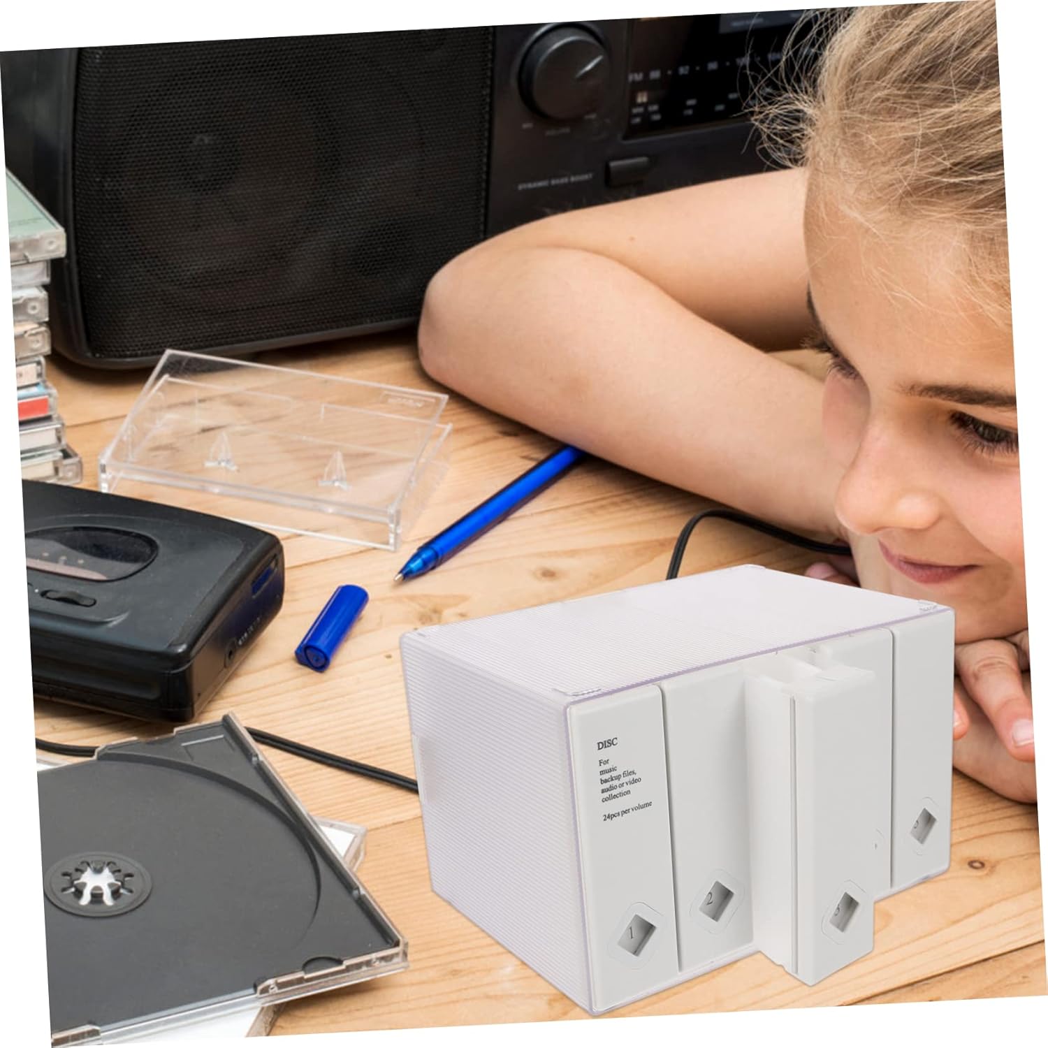 Large Capacity CD Zipper Case Portable Disc Storage Holder for Organizer Bag Material for Home Office and Travel Use