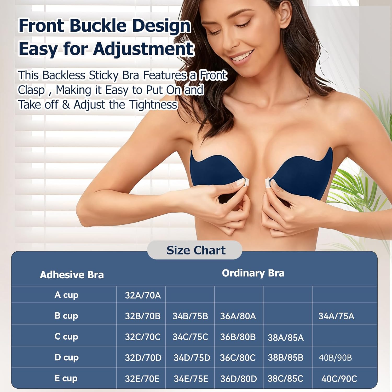 Invisible Sticky Bra Strapless Adhesive Bras Silicone Stick on Push Up Seamless Reusable Backless Bra for Women 2pack - Image 5