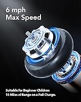 Vista 3 de ANHAO Patinete eléctrico para niños de 6 a 12 años (principalmente de 6 a 10 años), scooter eléctrico para niños con altura ajustable, scooter