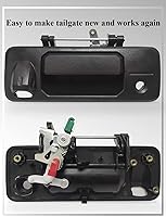 Vista 6 de SYOAUTO Manija de puerta trasera para Toyota Tundra 2014-2019 y Toyota Tacoma 2016-2020 manija de pestillo con orificio trasero para cámara