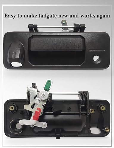 Miniatura 6 de SYOAUTO Manija de puerta trasera para Toyota Tundra 2014-2019 y Toyota Tacoma 2016-2020 manija de pestillo con orificio trasero para cámara