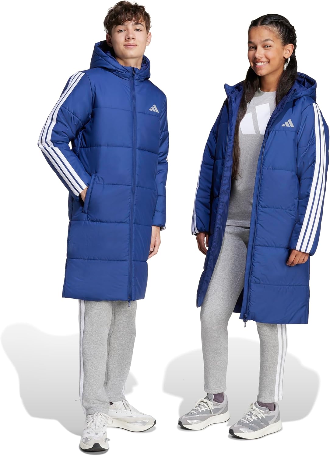 Amazon.co.jp: [アディダス] コート キッズ 3ストライプロング