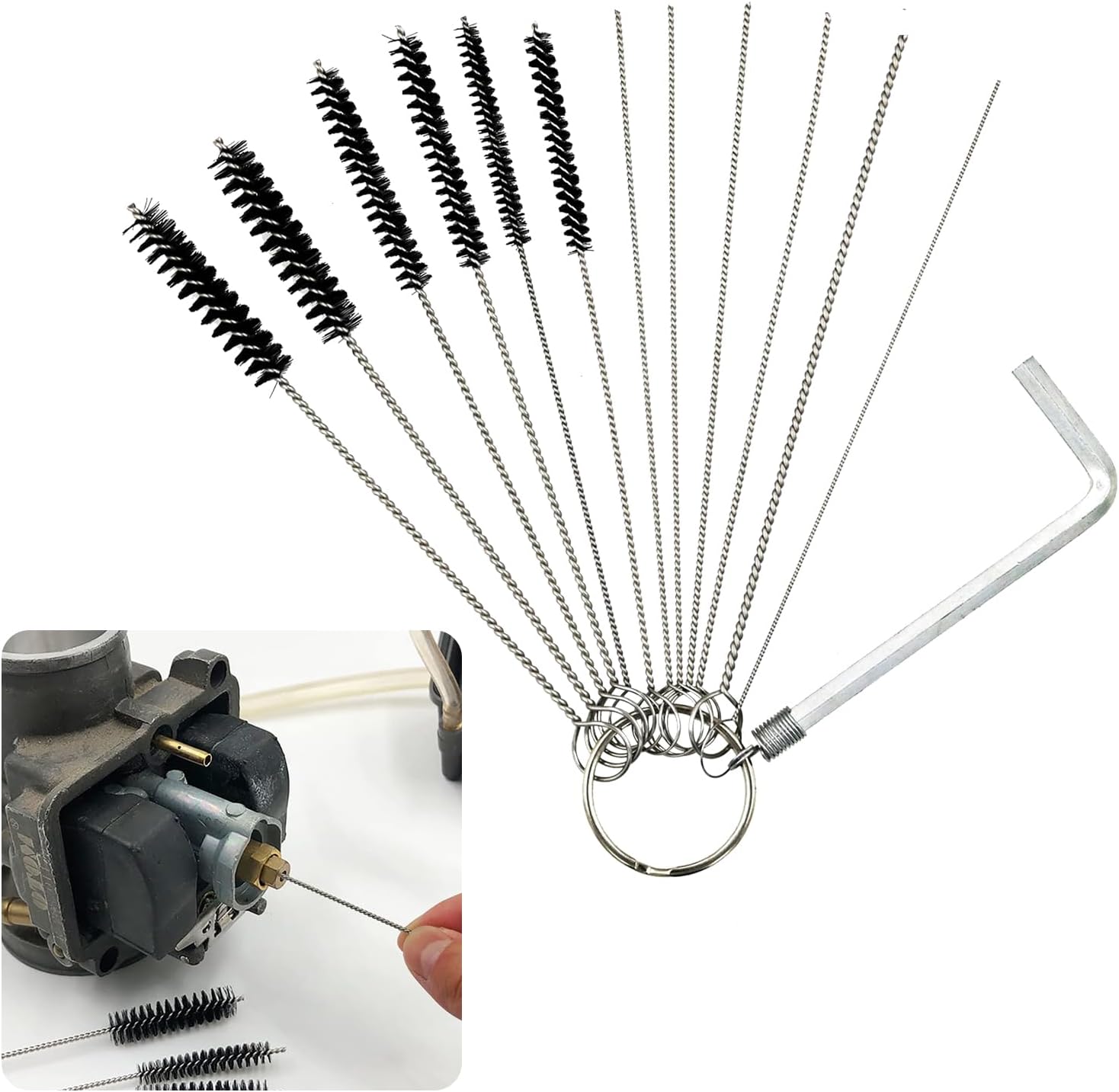 Ziciner Carburetor Carbon Dirt Jet Remove Cleaner, 5 Nylon