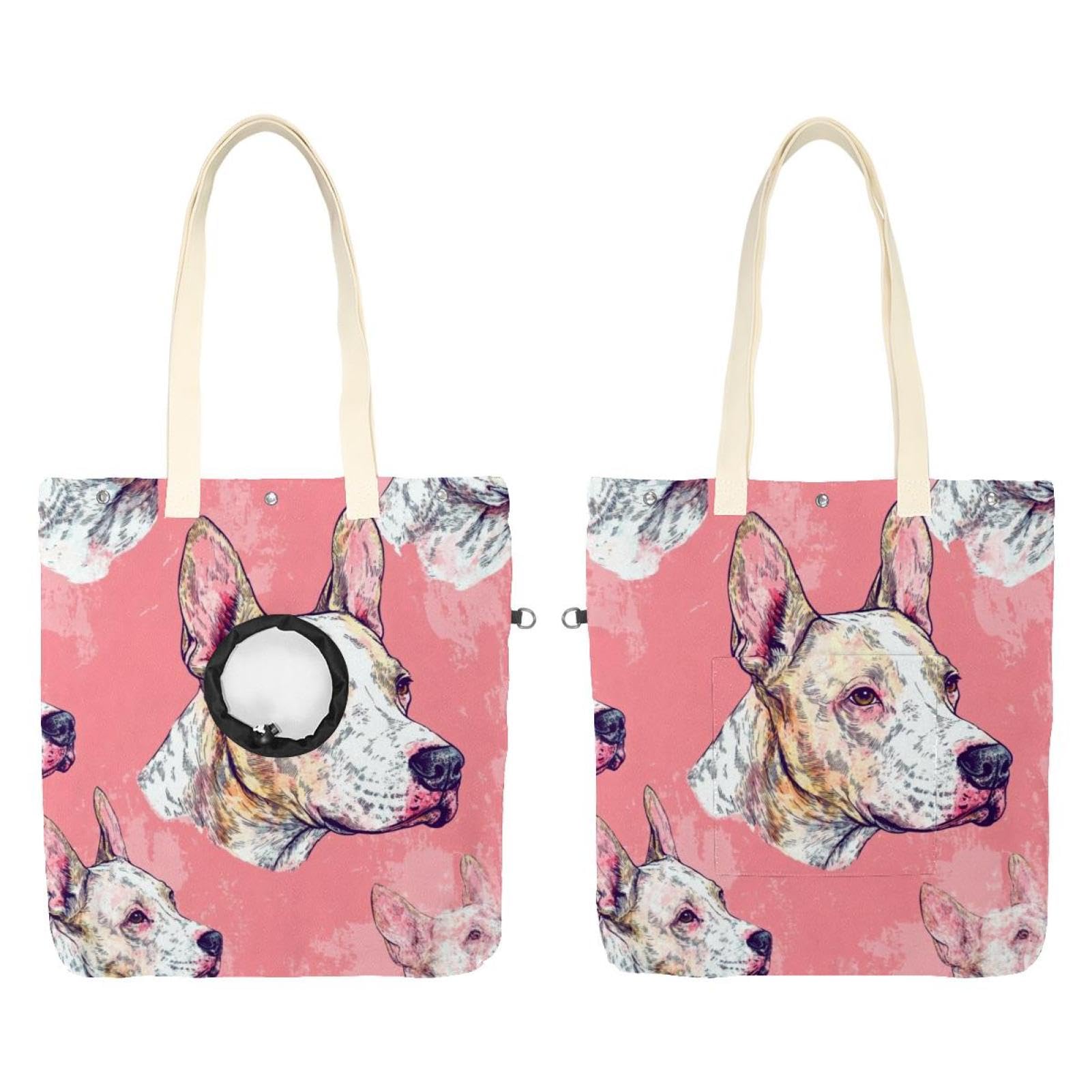 Sac de transport en toile Bull Terrier contre le stress des petits animaux