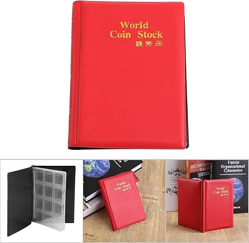 Vista 12 de Álbum de monedas, 120 bolsillos, colección de monedas, libro organizador de monedas, libro de almacenamiento conmemorativo de moneda extranjera, Azul