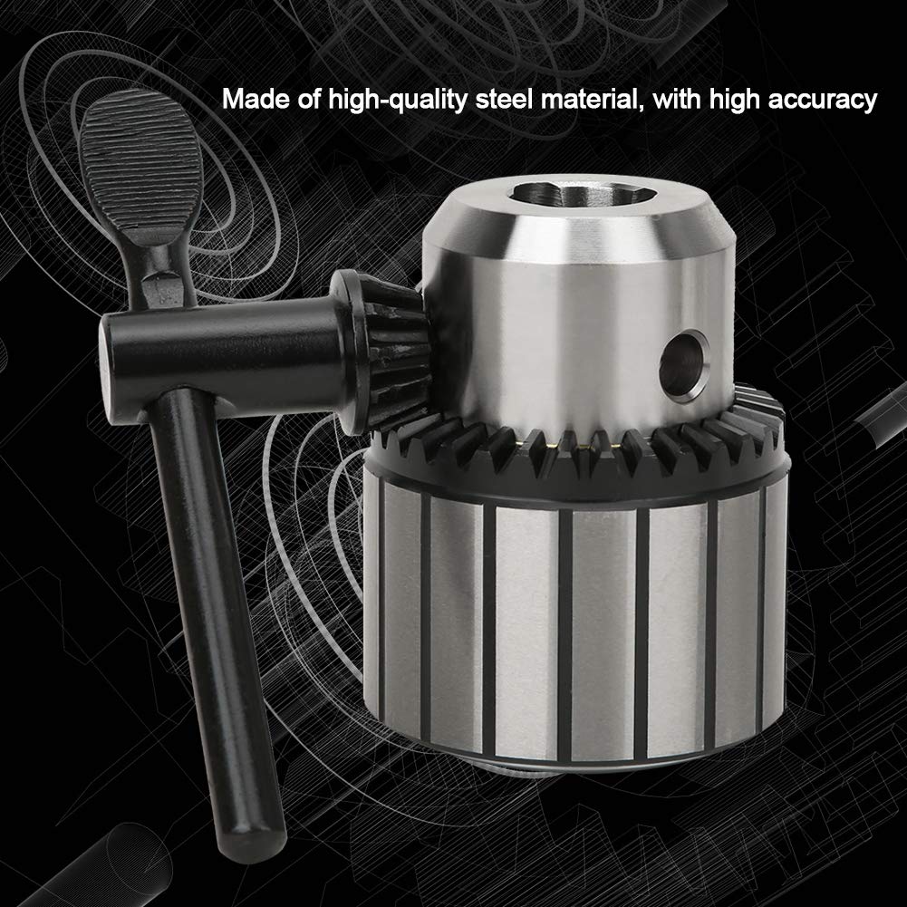 Portabrocas de 0,6-20 mm, Portabrocas de acero resistente con llave, Portabrocas para herramientas eléctricas, Portabrocas de repuesto profesional para taladros de impacto y (1-16 mm)