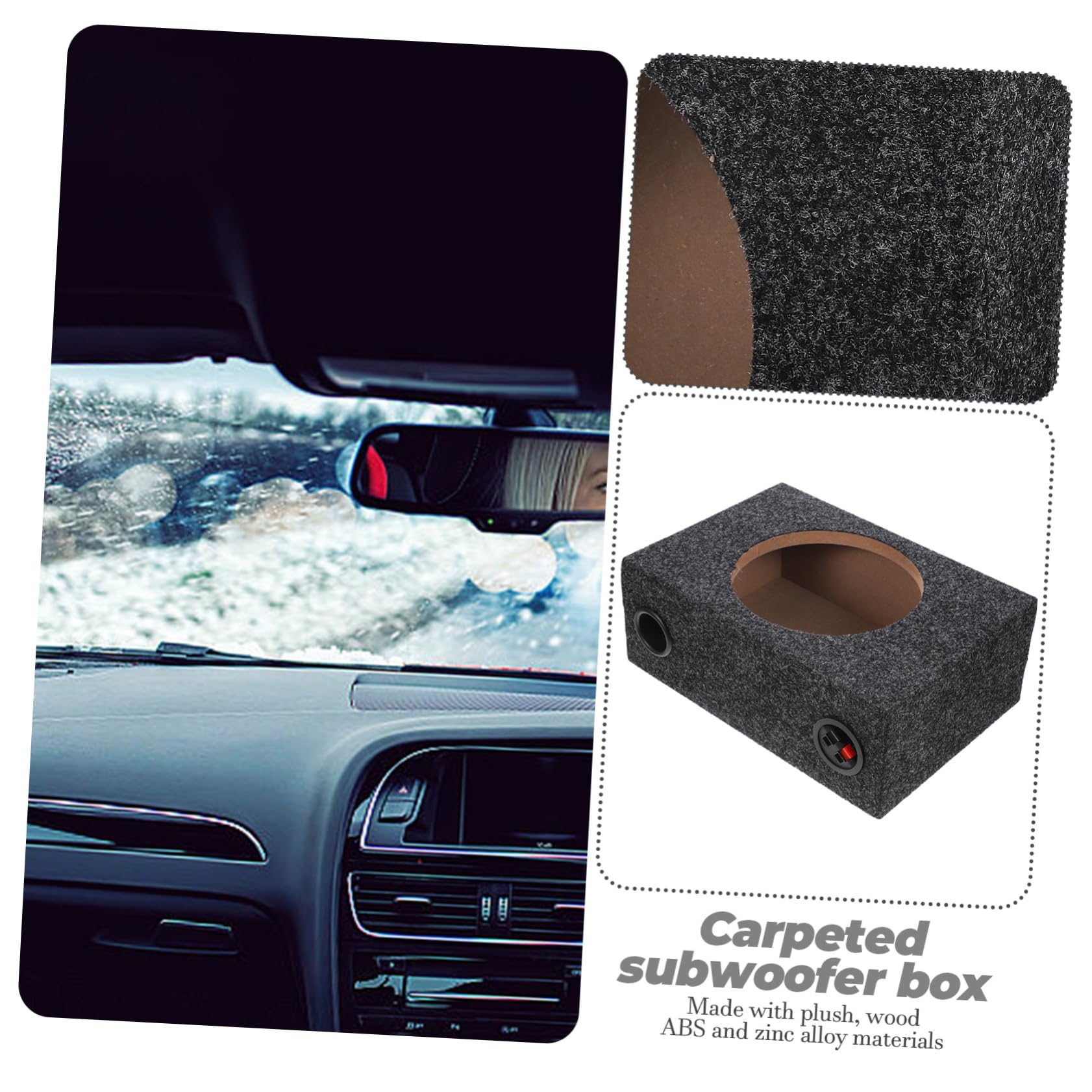 Gabinete Acústico para Subwoofer De Coche 8 Pulgadas, Caja De Altavoz Vacía De Madera, Diseño Resistente y Práctico, Instalación DIY, Mejora Audio para Vehículo y Camión