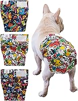Vista 12 de CuteBone Pañales lavables para perras, paquete de 3 pantalones de entrenamiento para cachorros WWD02XS