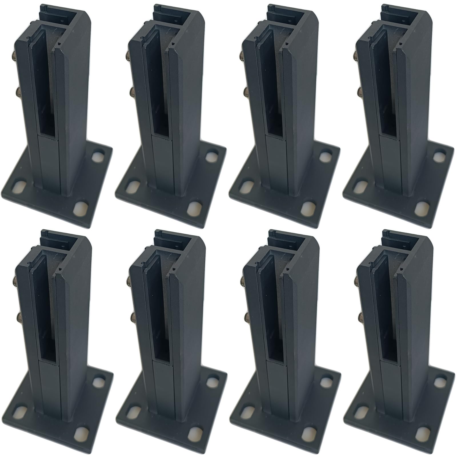 Pince pour garde-corps en verre noir idéale pour clôture de piscine