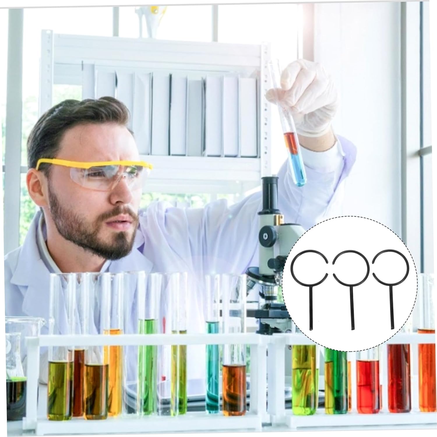 3pcs Labs Iron Ring Set Laboratory Support for Beakers and Glassware Retort Stand Accessories for Chemical Experiments