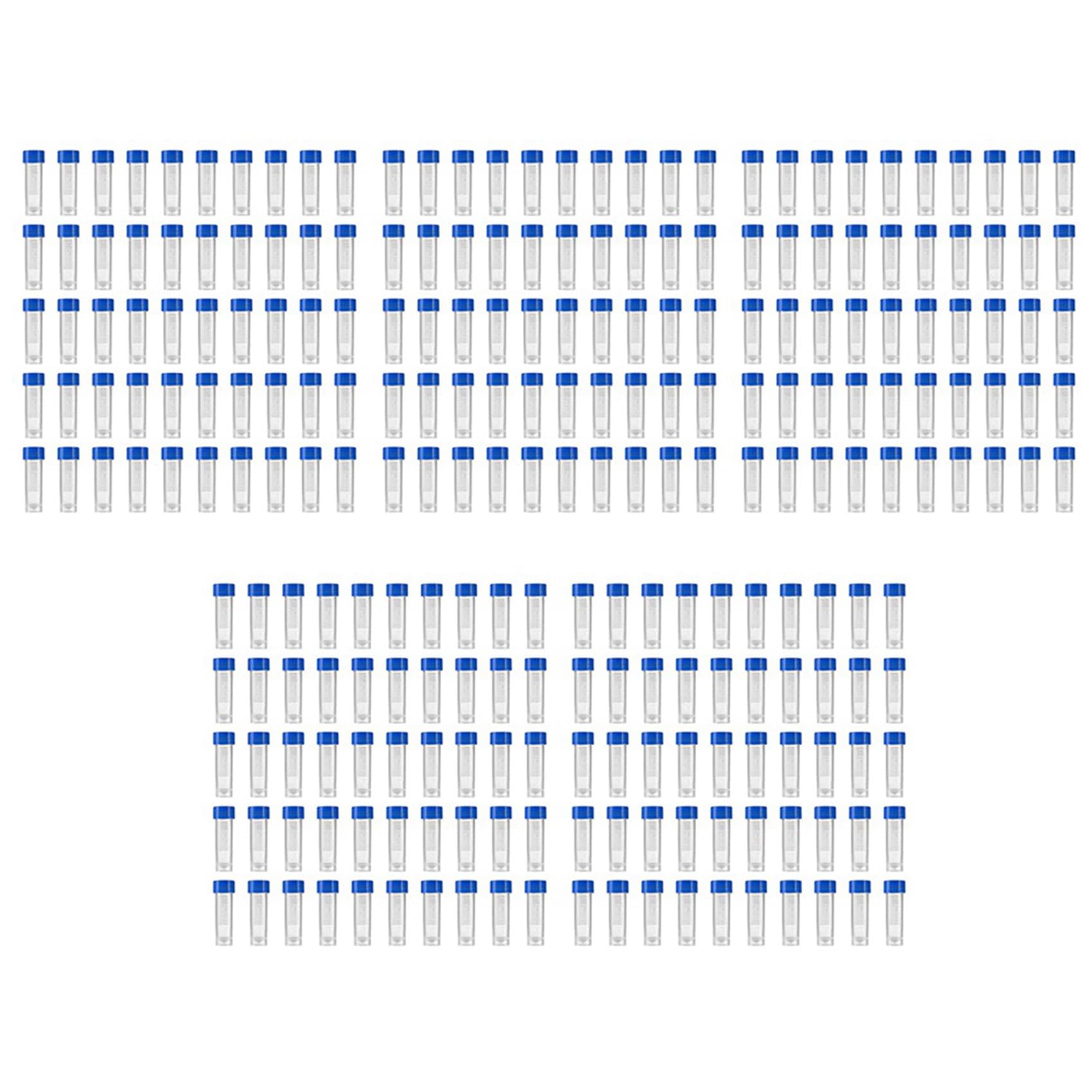 Hndhbfgrt 1000Pcs 5Ml Plastic Graduated Vial Storage Container Test Tubes with Caps