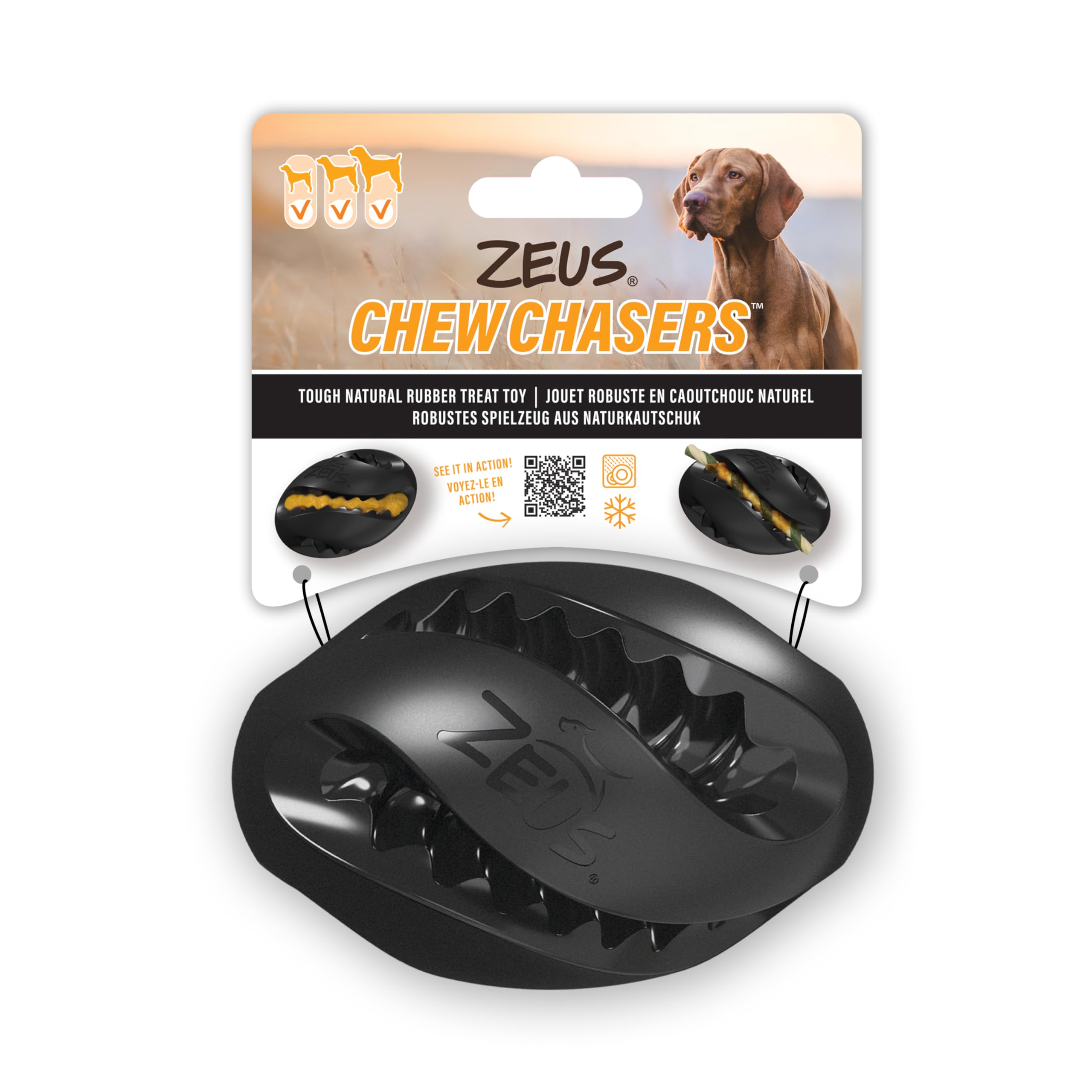 Zeus ChewChasers Treat Rugby Ball, Ø12,5cm