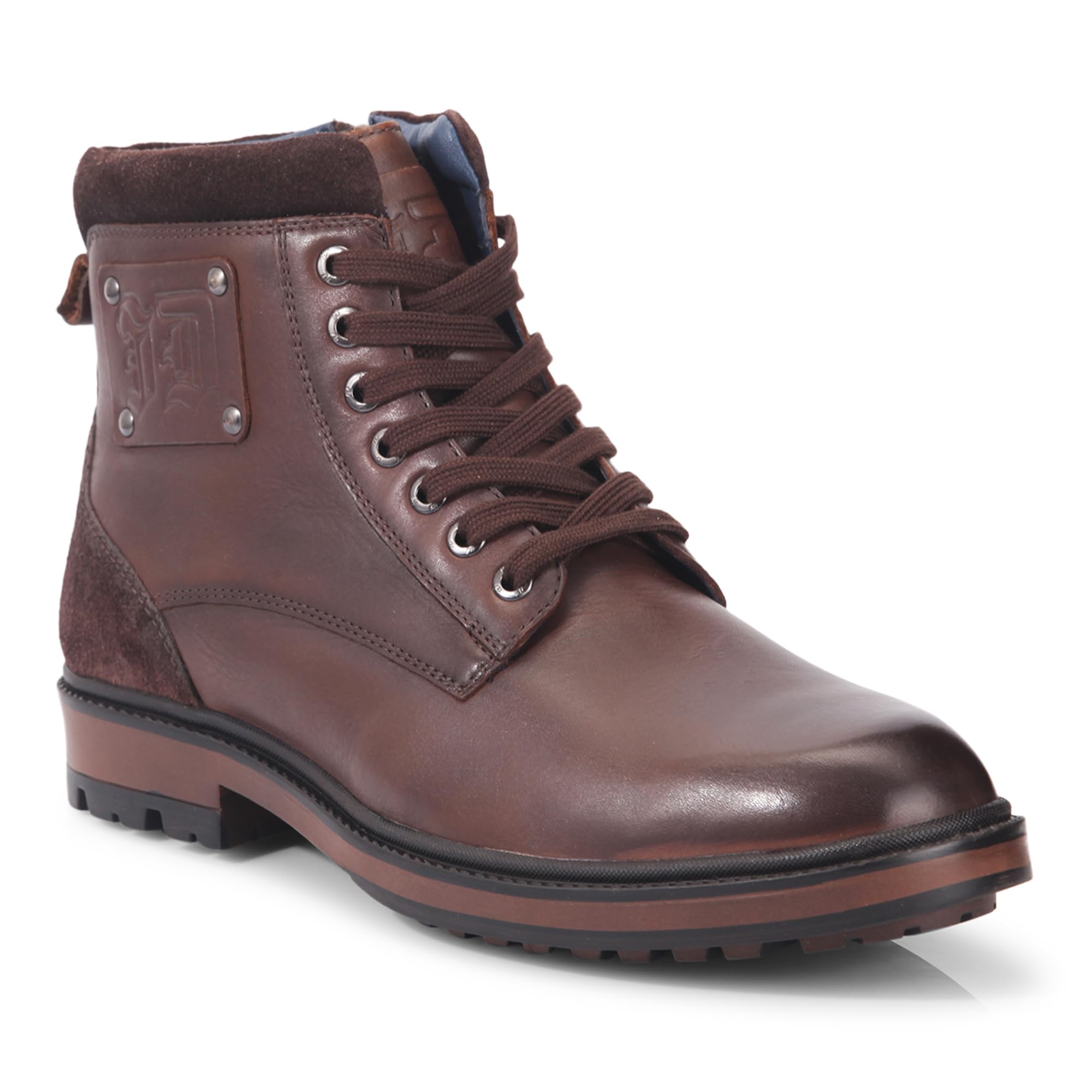 ID Mens Brown Leather Ankle Top Lace-Up Boots (B0CP4275M4) Amazon Price History, Amazon Price Tracker