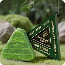 Nature Triangle Shampoo Bar Nature Seven Green Soap Shampoo Arborvitae Leaf Herbal Bar for Hair Care for Women 1 Piece